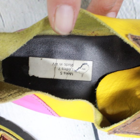 Aquatred By Goodyear Soles Multicolor Moon Stars Leather Oxford Shoes M 5 L 7 - Picture 7 of 9